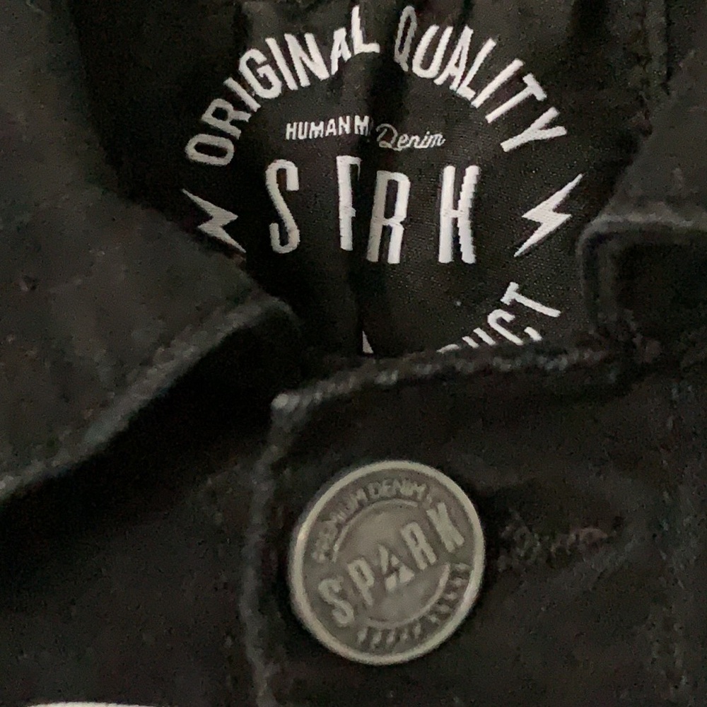 Spark Small Denim Distressed Patch Jacket!! - image 2